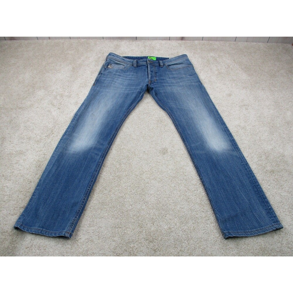 Diesel Jeans Mens 36 Blue Denim Safado Regular Slim Straight Stretch Italy 36x30